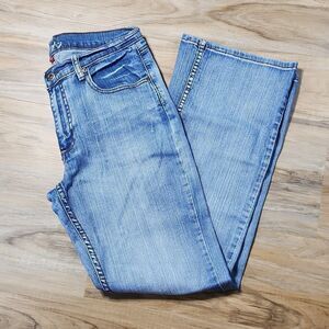 🔹️Firefly Denim Blue Boot Cut Jeans w/Buttoned Back Pockets Size 10/30
